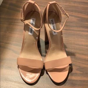 Steve Madden blush nude block heel sandals